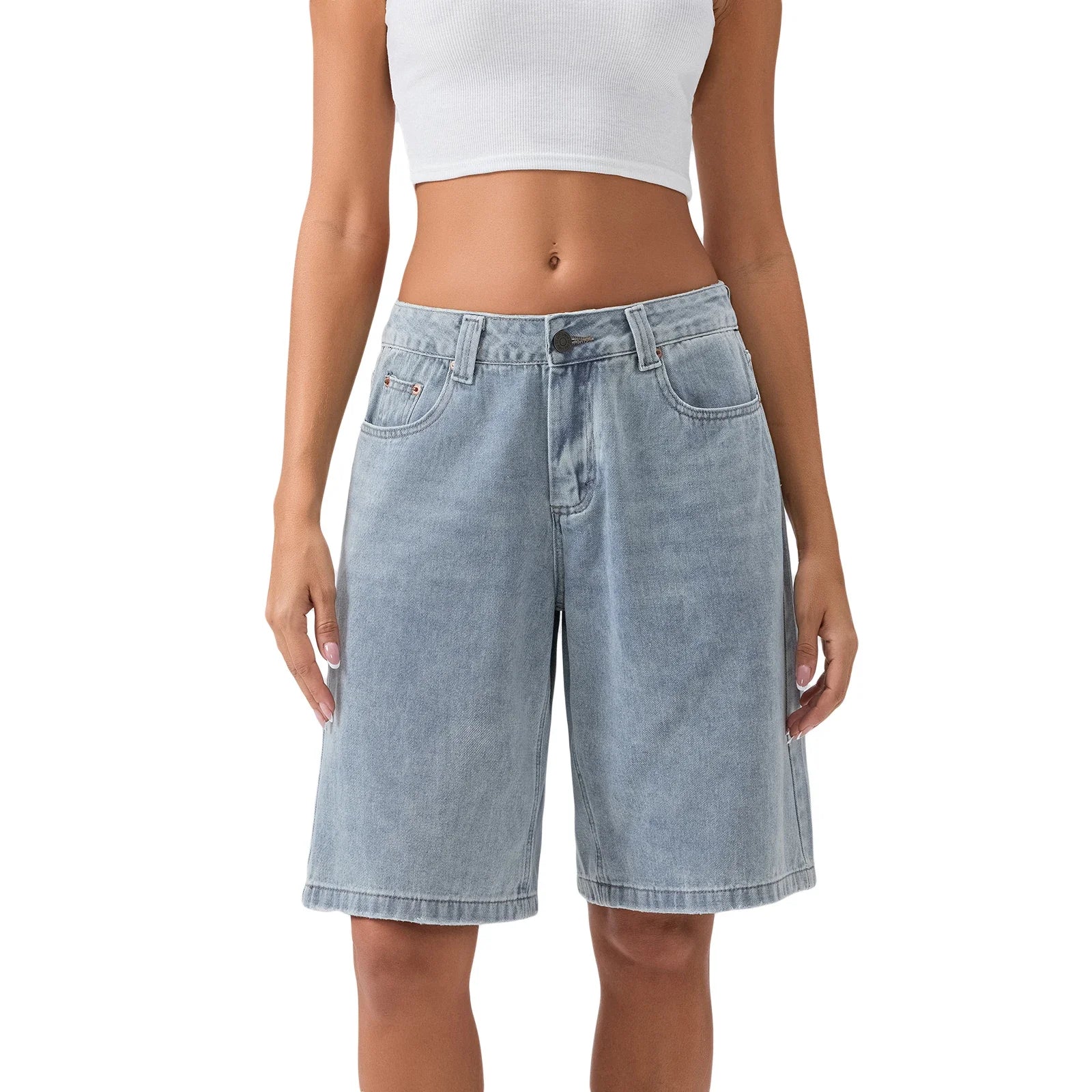 90's Low Rise Jean Shorts - Image 3