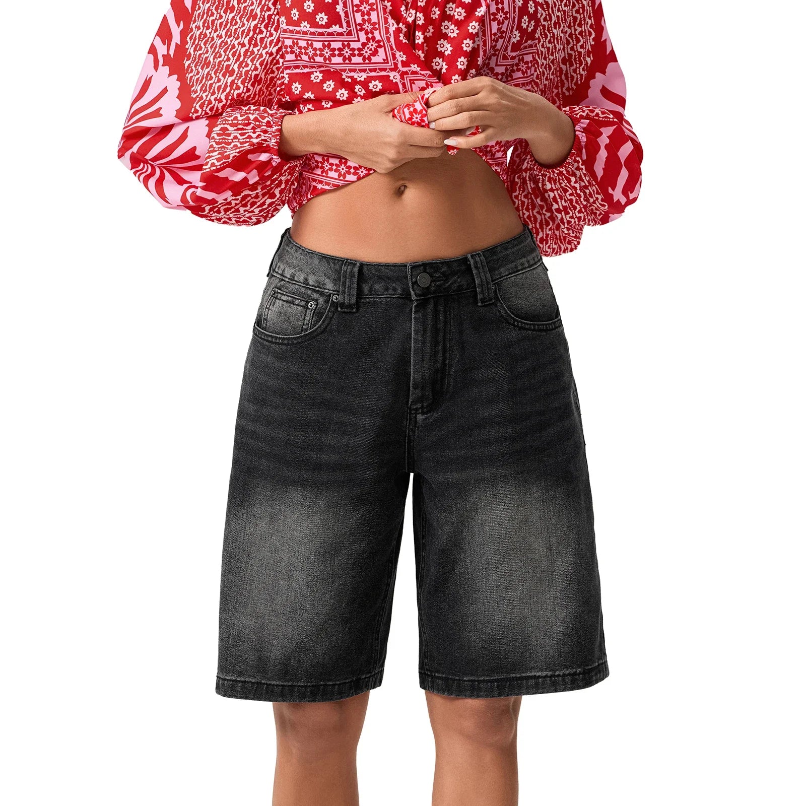 90's Low Rise Jean Shorts - Image 5
