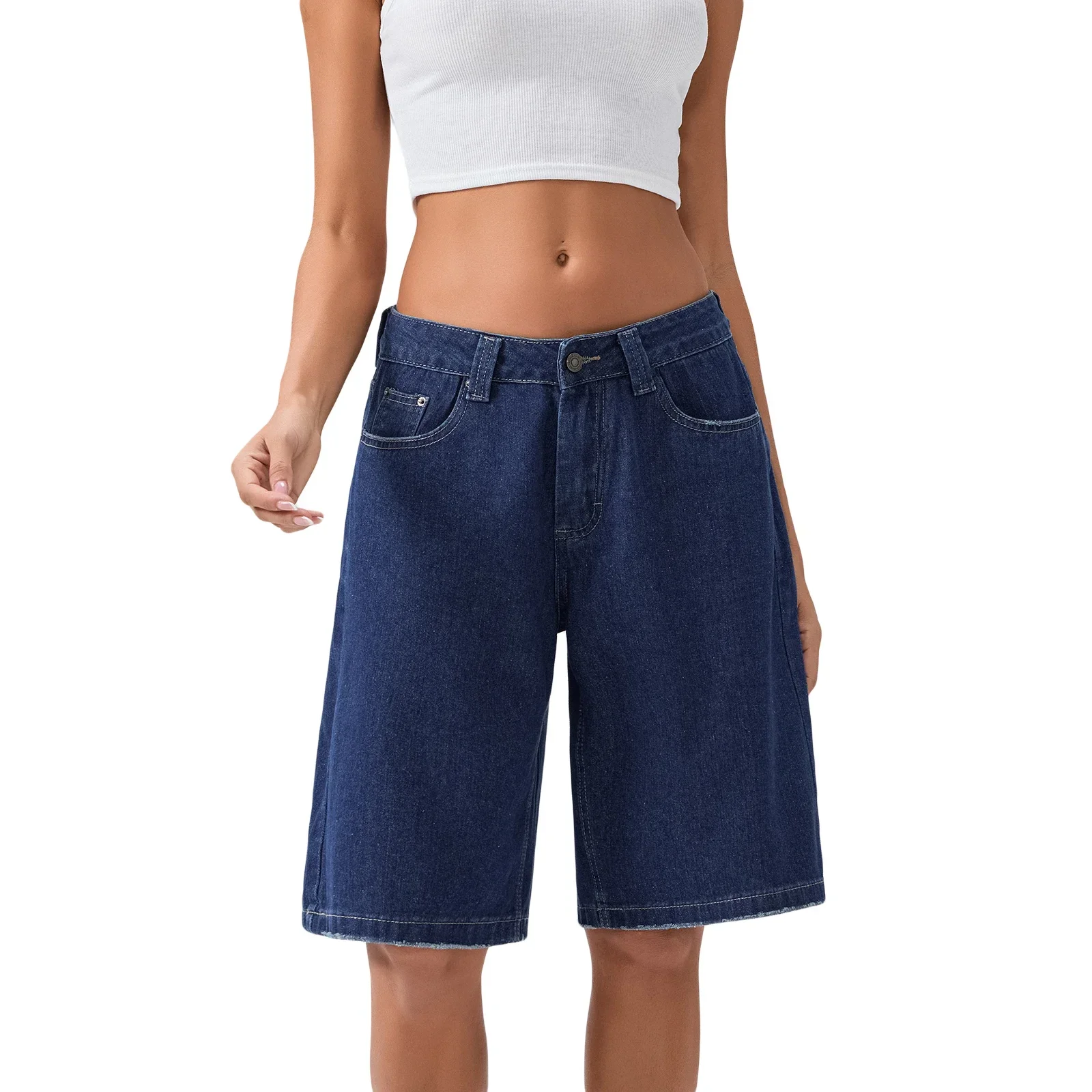 90's Low Rise Jean Shorts - Image 8