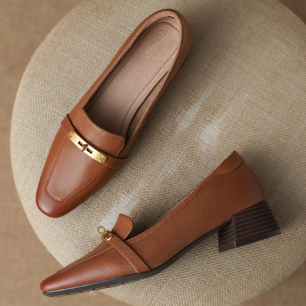 Aveline Genuine Leather Heels - Image 4