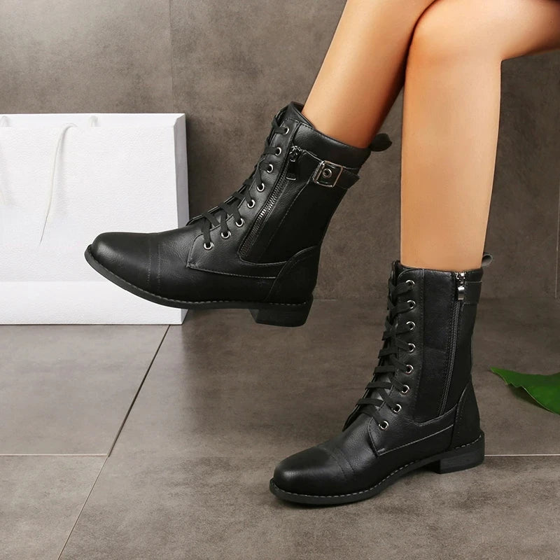 Brandy Leather Boots - Image 4
