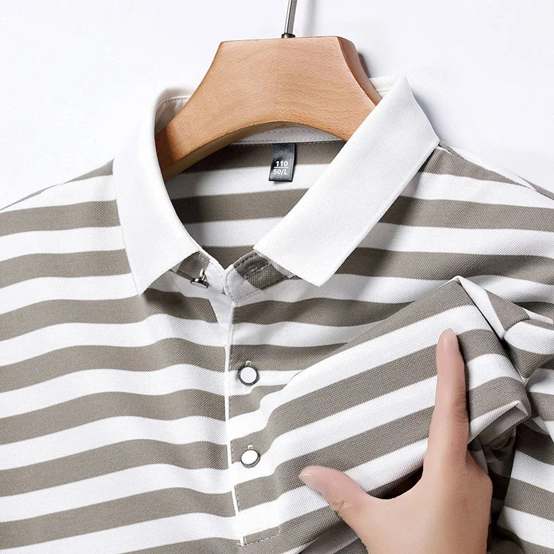 Broughton Striped Cotton Polo - Image 6
