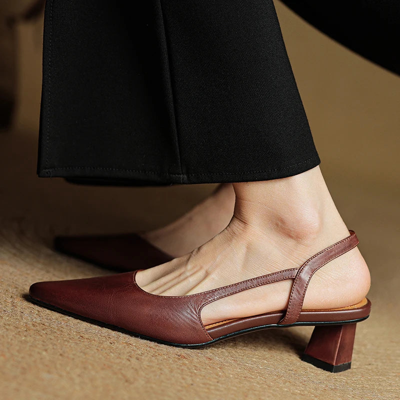 Camille Genuine Leather Heels - Image 2