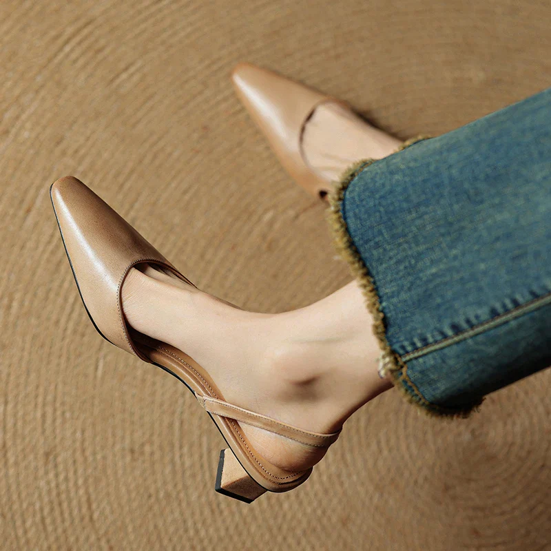 Camille Genuine Leather Heels - Image 9