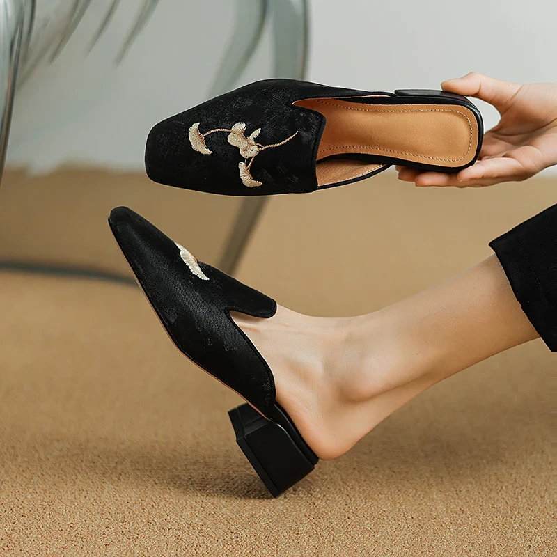 Florina Velvet Mules - Image 6