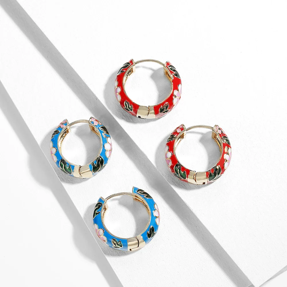 Leilani Floral Hoop Earrings - Image 4