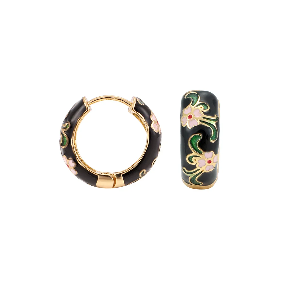 Leilani Floral Hoop Earrings - Image 8