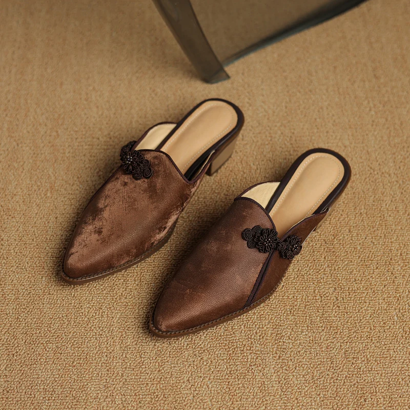 Lotus Suede Heels - Image 8