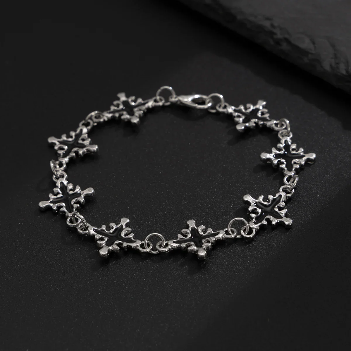 Obsidian Cross Bracelet - Image 2