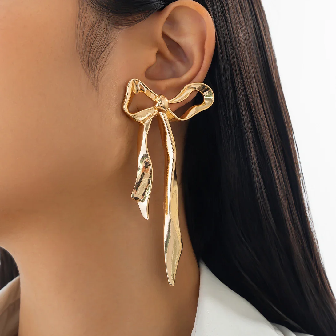 Ribbon Bow Earrings - Image 3