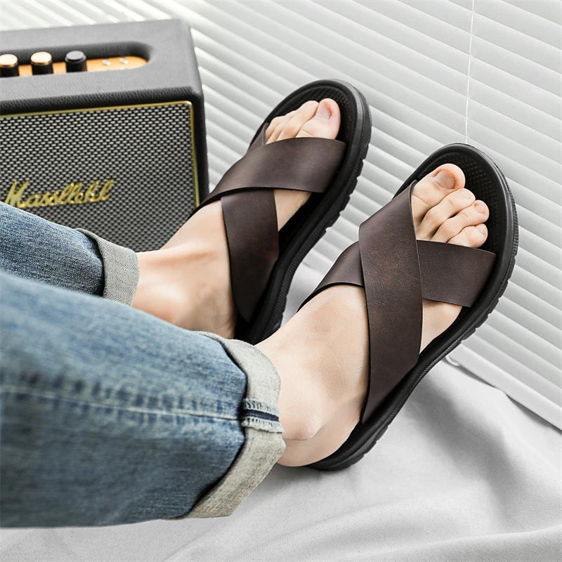 Viento Leather Sandals - Image 4