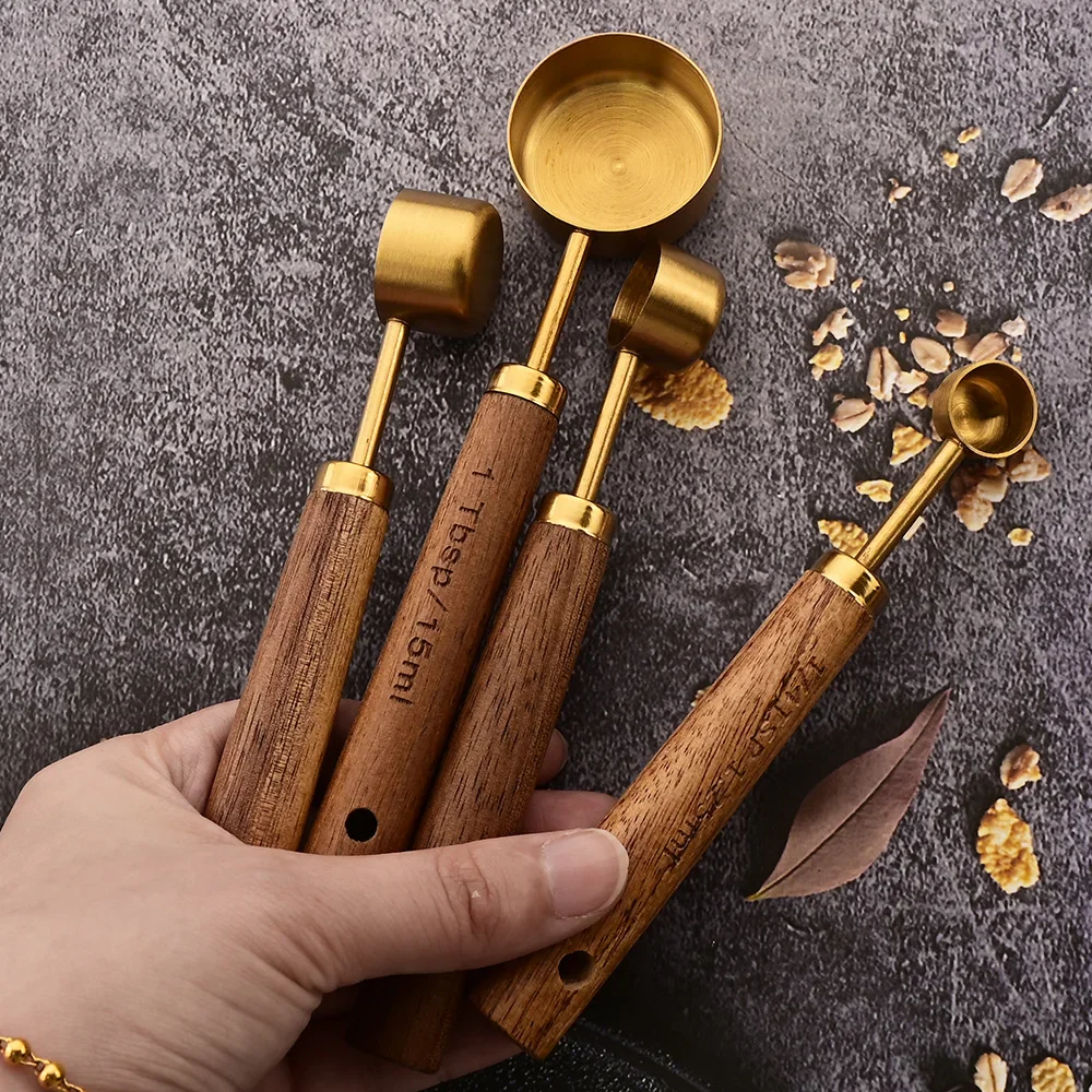 Wood and Steel Measuring Spoon Set - Image 10