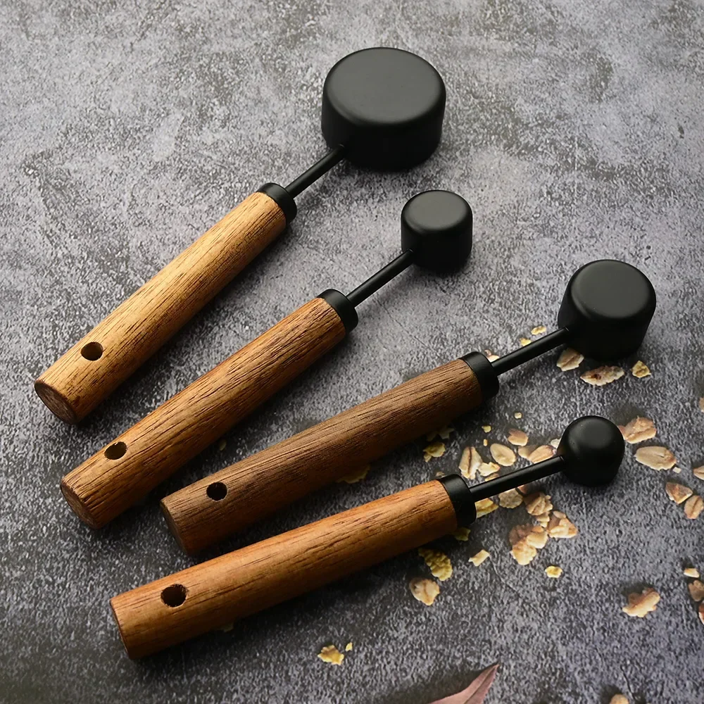 Wood and Steel Measuring Spoon Set - Image 7
